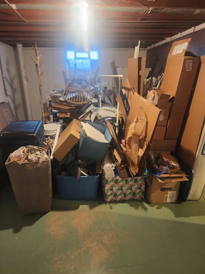 Roll-off dumpster container at job site for 15 Yard Dumpster Rental in Brookings